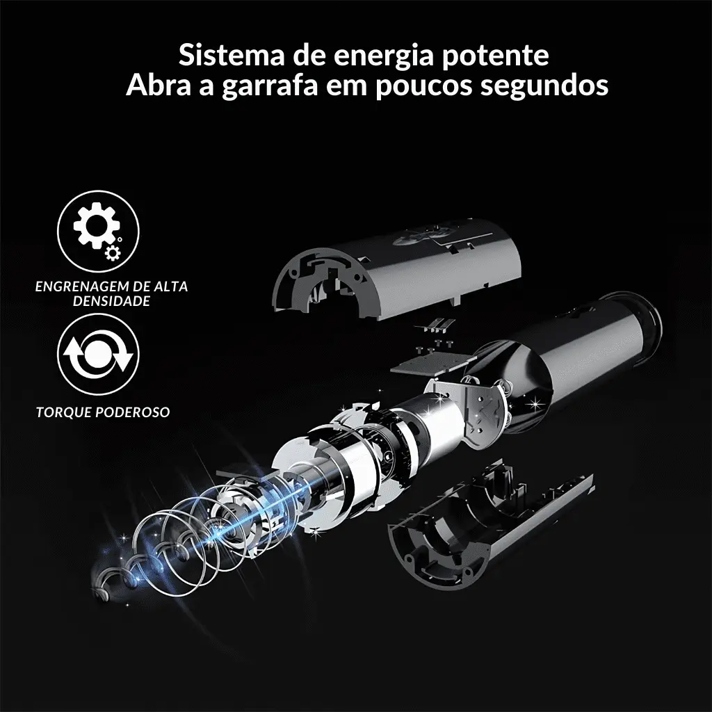 Abridor-de-vinho-elétrico-Automático-à-Pilha-motor-potente